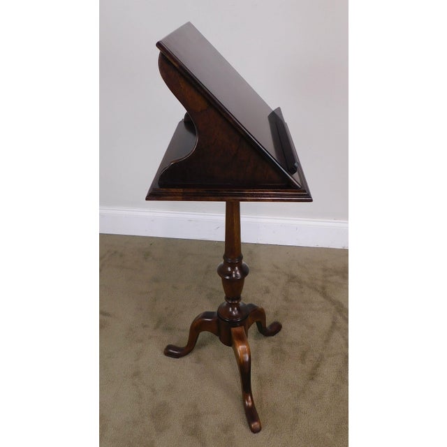 Quality Queen Anne Mahogany Pedestal Book Stand Chairish