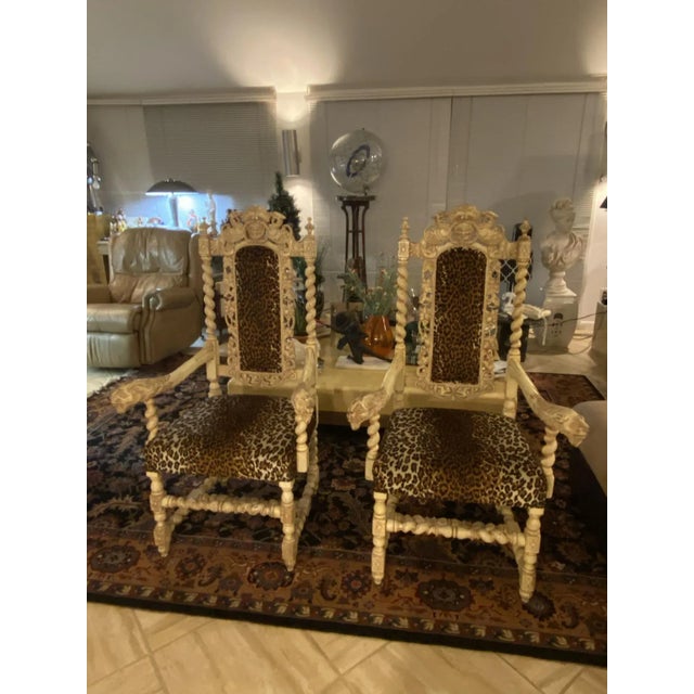 19th Century 19th Century Gothic Lion Head & Griffin Armchairs - A Pair For Sale - Image 5 of 13