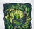 Vibrant green nature-themed screenprint with leaves and tree by Deborah Rumer (American, 20th Century). Titled, numbered,...