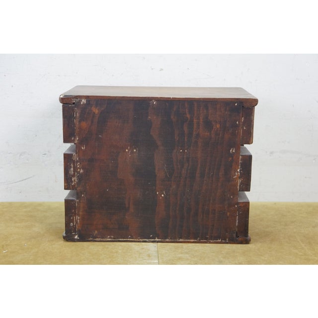 Vintage Oak Geometric Brutalist Jewelry Trinket Keepsake Chest Box 12" For Sale - Image 10 of 17