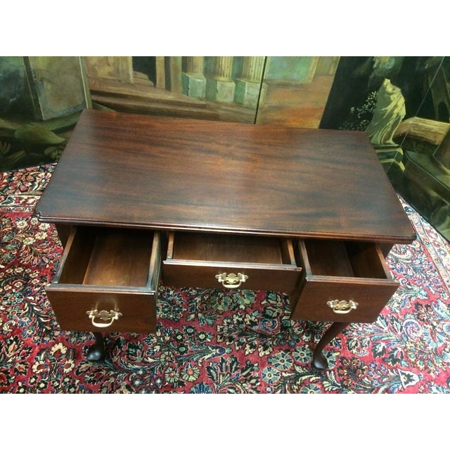 English Antique Mahogany Vanity, Small Desk For Sale - Image 3 of 8