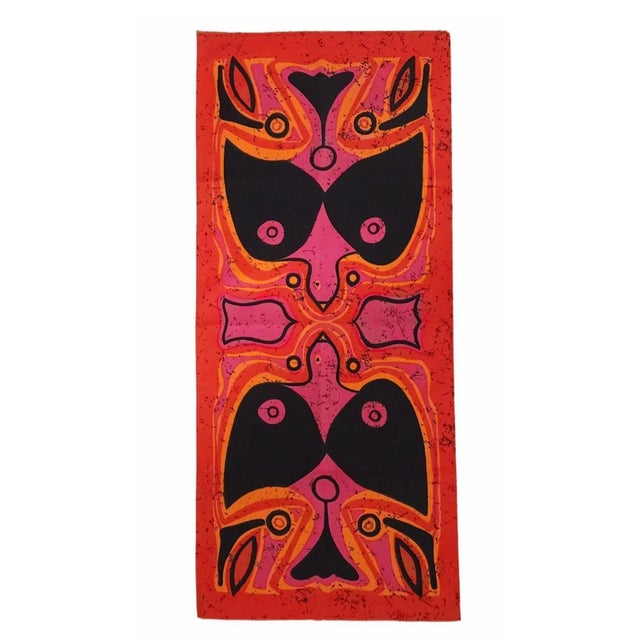 Mid-Century German Pop Art Screen Printed Wall Hanging by Traute Sänger, 1970s For Sale - Image 4 of 6