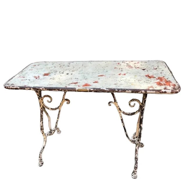 Metal 19th Century French Iron Table From Arras With Horse Hoof Feet For Sale - Image 7 of 9