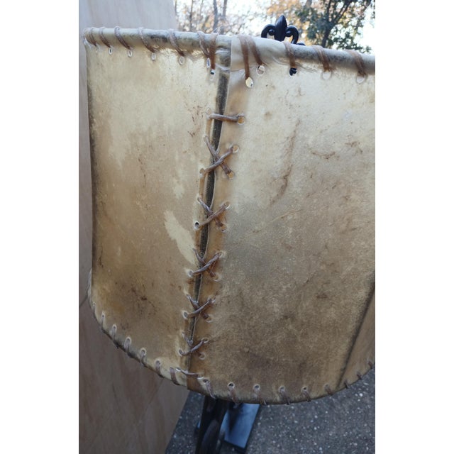 1990s Tuscan Style Scroll Cast Iron Lamps a Pair For Sale - Image 10 of 11