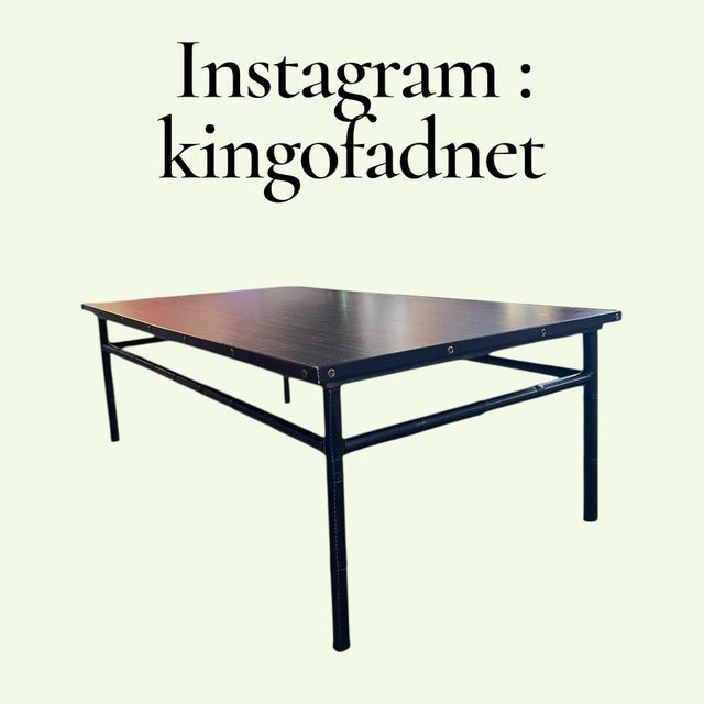 Mid-Century Modern Stitched Leather Cocktail Table by Jacques Adnet, 1950s For Sale - Image 3 of 16