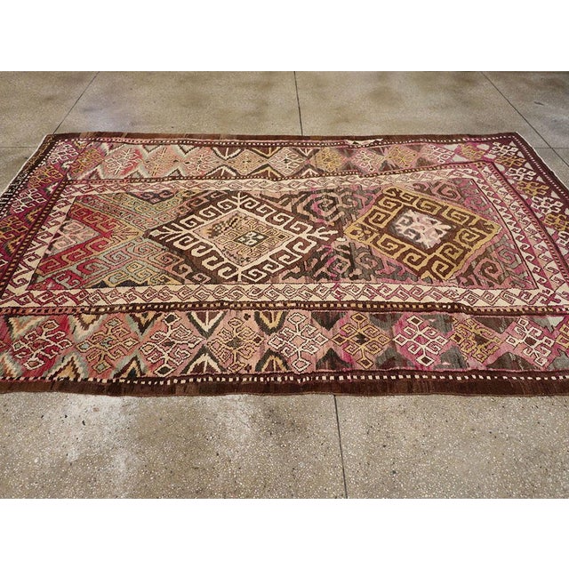 Early 20th Century Galerie Shabab Collection Early 20th Century Persian Kurdish Accent Rug For Sale - Image 5 of 8