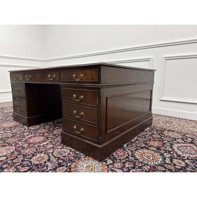 Large English Partnerdesk For Sale - Image 9 of 18