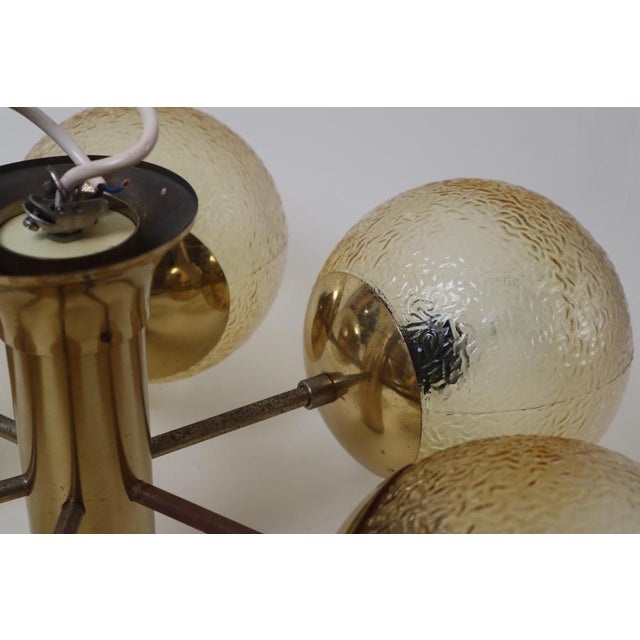 Space Age Golden Sphere Ceiling Lamp, Germany, 1970s For Sale - Image 12 of 13