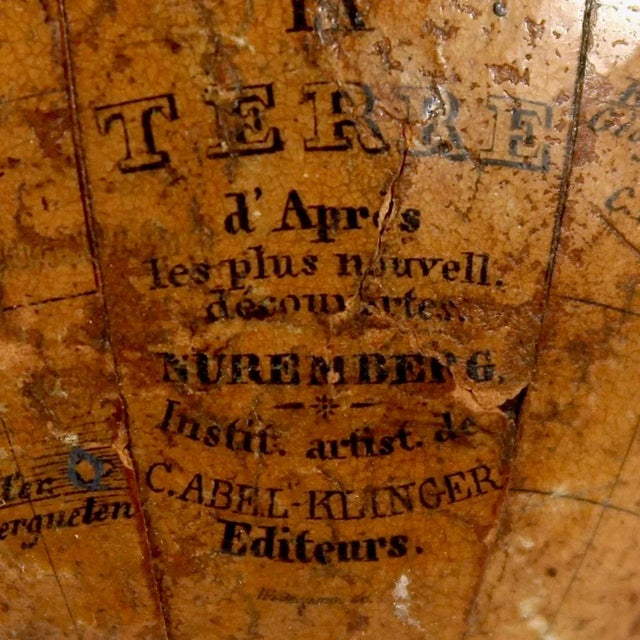Brown Antique 19th Century Miniature French Edition Globe by C. Abel-Klinger For Sale - Image 8 of 13