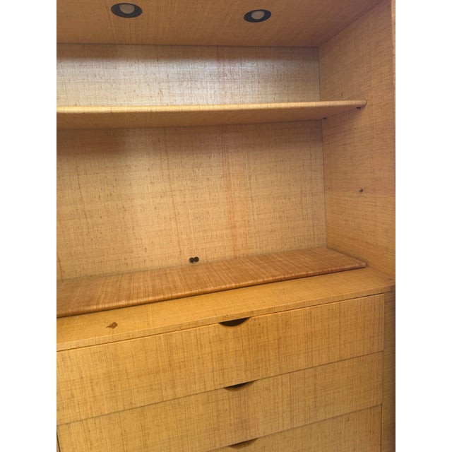 Italian 1970s Custom Built Large Raffia Armoire For Sale - Image 3 of 7