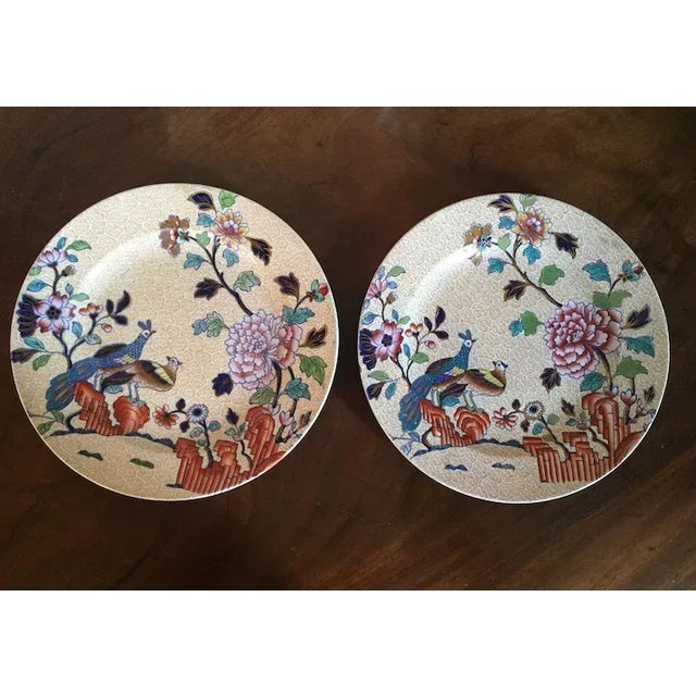 Early 19th Century Spode Chinese Peacock & Peony Dessert Dishes & Plates - Set of 6 For Sale In New York - Image 6 of 10