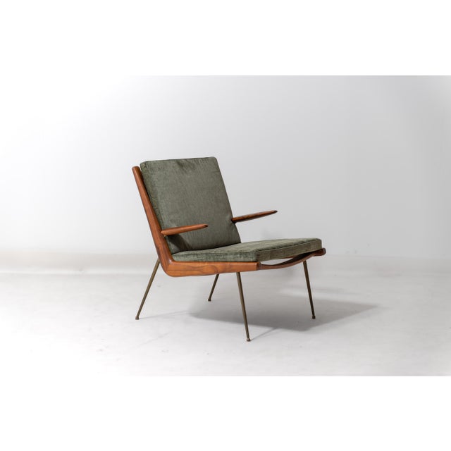 Mid-Century Modern Boomerang Lounge Chair by Peter Hvidt & Orla Møgaard-Nielsen, 1990s For Sale - Image 3 of 17