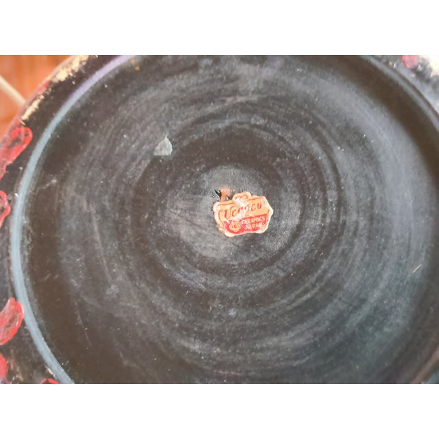 1940s 1940's Ucagco Large Red Hand Painted Japanese Vase For Sale - Image 5 of 10