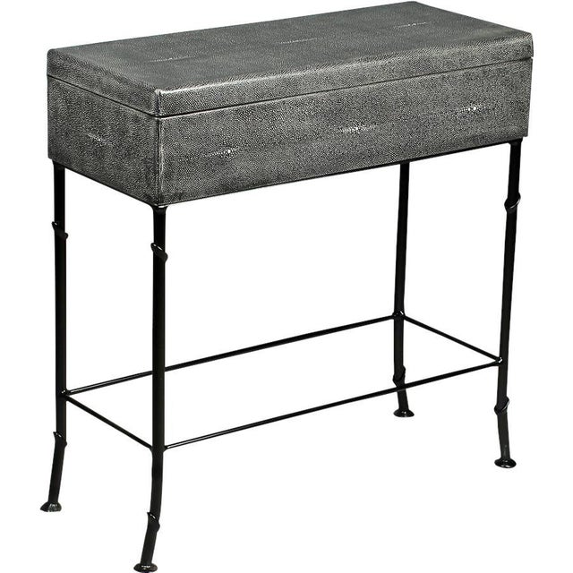 Sarreid Box on Stand Marbleized Gray Marble Black For Sale In Raleigh - Image 6 of 6