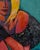 Figurative Contemporary Expressionistic Female Portrait in Bright Colors 16x20 Titled “Woman With Black Gloves’’ With Bright Fauvist Colors For Sale - Image 3 of 4