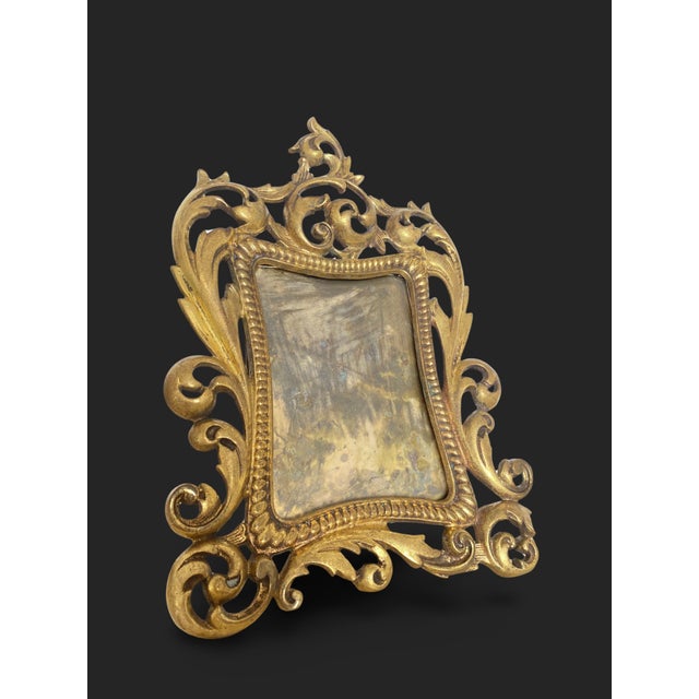 Rococo Gilt Bronze Photo Frame, France, 1800s For Sale - Image 5 of 18