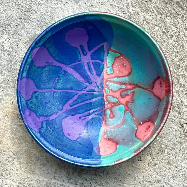 Vintage Boho Signed Studio Pottery Bowl For Sale - Image 10 of 10