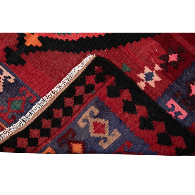 Mid-20th Century Vintage Kilim Rug 5' X 12' 10'' For Sale - Image 4 of 13