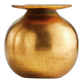 Indian Golden Brass Vase For Sale