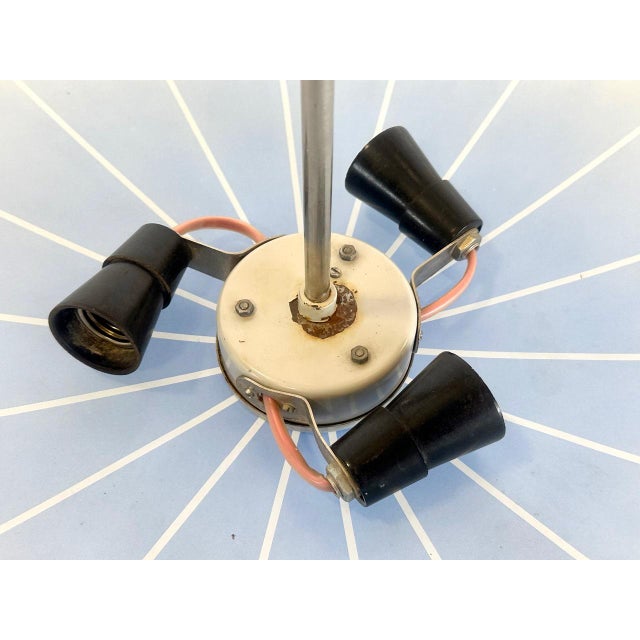 Metal Large Mid-Century Umbrella Pendant Lamp from Napako, 1960s For Sale - Image 7 of 9