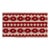 Sample - Schumacher Talitha Tape in Red on Natural For Sale