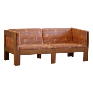 Mid-Century Danish 2-Seater Sofa in Oak attributed to Tage Poulsen, 1960s For Sale