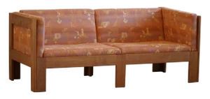 Mid-Century Danish 2-Seater Sofa in Oak attributed to Tage Poulsen, 1960s