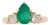 Gia Certified Colombian Emerald & Natural Diamond Ring: Solid 14k Gold, Pear Cut, Size 6.75 For Sale