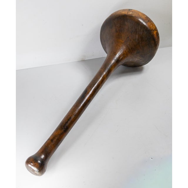 19th Century Unusual Carved Wood Ceremonial Club Sculpture, Pacific Islands For Sale - Image 12 of 16