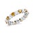 Contemporary 14K White Gold 3.00 Cttw Alternating White and Yellow Lab-Grown Diamond Eternity Band Ring (F-G Color, VS1-VS2 Clarity) - Size 6.5 For Sale - Image 3 of 6