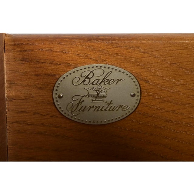 Brown Baker Furniture Georgian English Yew Wood Bow Front Dresser or Chest of Drawers For Sale - Image 8 of 12