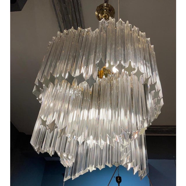 Chandelier in Murano Glass in the style of Venini, 1985 For Sale - Image 11 of 17