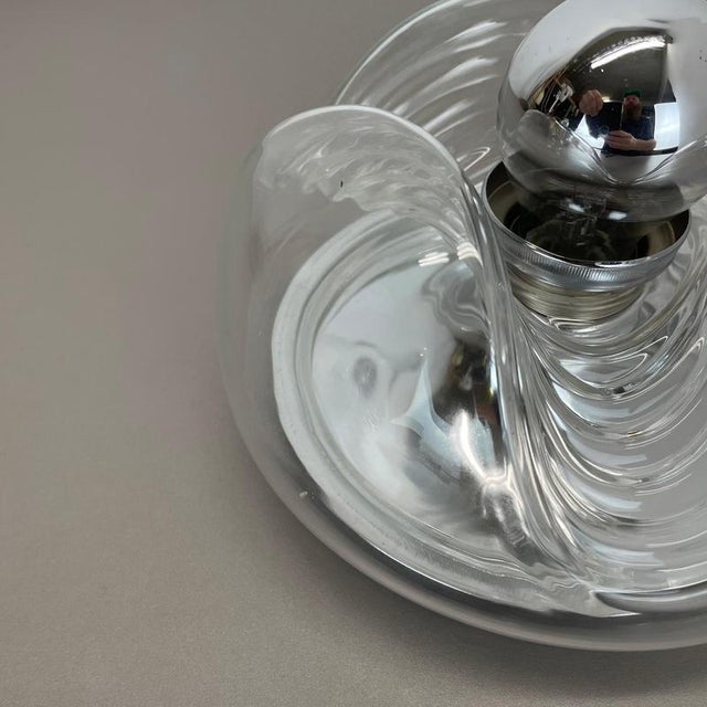 1970s Vintage Wave Wall Ceiling Light from Peill & Putzler, Germany, 1970s For Sale - Image 5 of 17