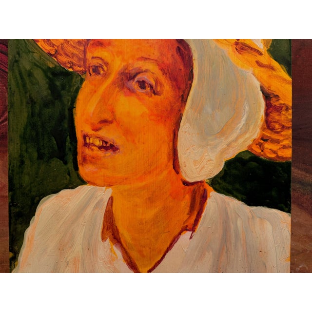 Sigrid Holmwood, Peasant Woman, Tempera & Mixed Media, 2006 For Sale - Image 3 of 8