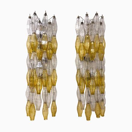 Glass Murano Glass Polyhedral Wall Sconces by Carlo Scarpa for Venini, 1960s, Set of 2 For Sale - Image 7 of 7