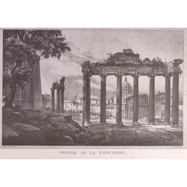 After G. Engelmann, Roman Temples and Ruins, Original Offset, Late 20th Century For Sale