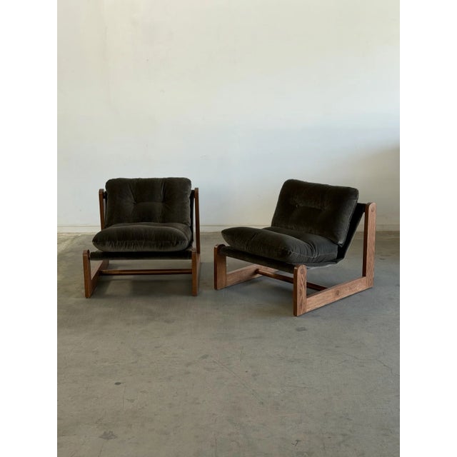 Dark Green Made to Order Fionda Lounge Chairs - Pair For Sale - Image 8 of 18