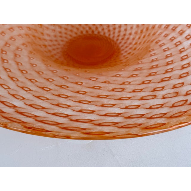 Vintage Large Murano Glass Center Piece Bowl Signed For Sale In Miami - Image 6 of 11