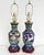 Chinese Late 20th Century Chinese Cloisonné Table Lamps Birds Flowers, New String Shades, Pair For Sale - Image 3 of 15