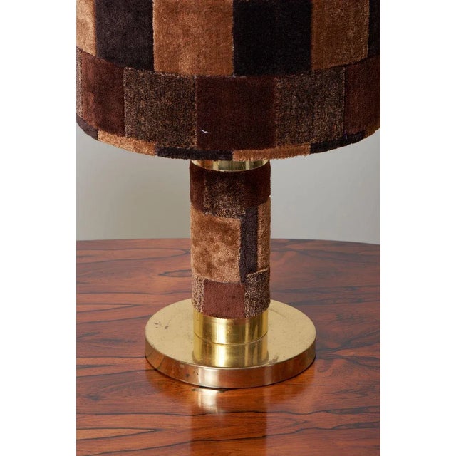 1970s Hollywood Regency Table Lamps in Brass and Rug, 1970s, Set of 2 For Sale - Image 5 of 9