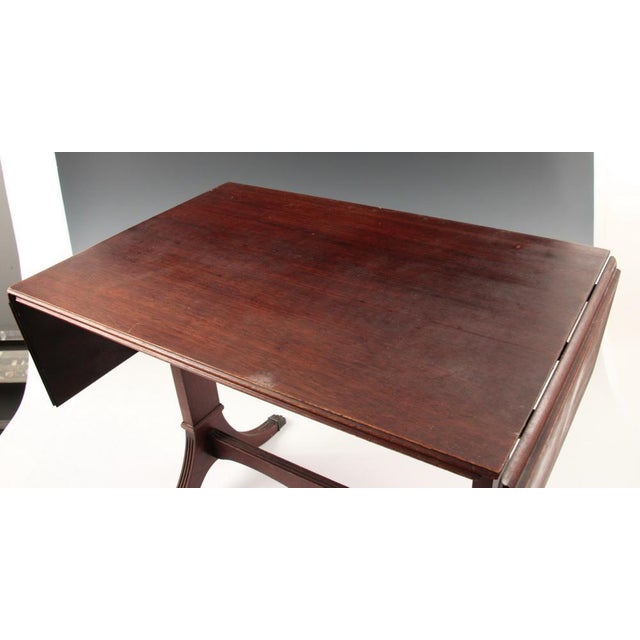 1930s Vintage Duncan Phyfe Style Drop Side Table For Sale - Image 4 of 5