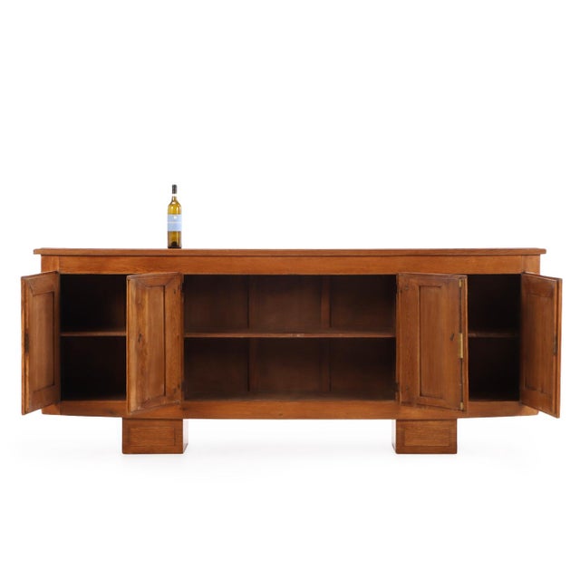 French Neo-Rustique Carved Oak Sideboard, in the Manner of Charles Dudouyt, C. 1940 For Sale In Philadelphia - Image 6 of 9
