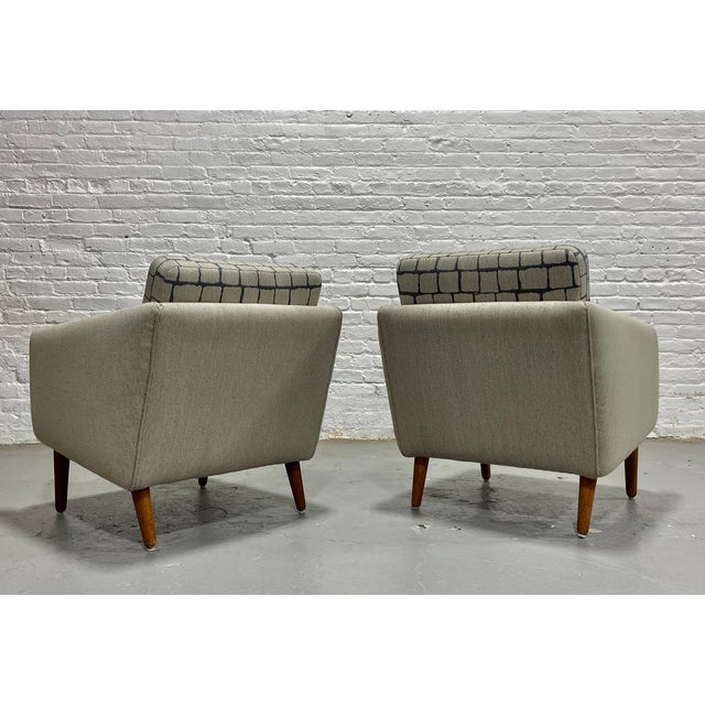 Pair - Danish Mid Century Modern Teak + Wool Armchairs, C. 1960’s For Sale - Image 9 of 11