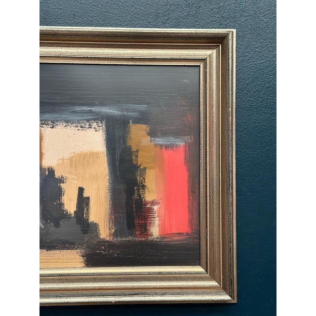 R. Adiels, Abstract Composition, 1950s, Acrylic, Framed For Sale - Image 4 of 11