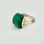 1980s Vintage Art Deco Boho Chic Sterling Silver & Malachite Cocktail Ring, Size 7. For Sale - Image 4 of 11