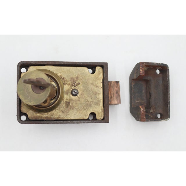 Traditional Vintage Lockwood Cast Iron Night Latch For Sale - Image 3 of 5