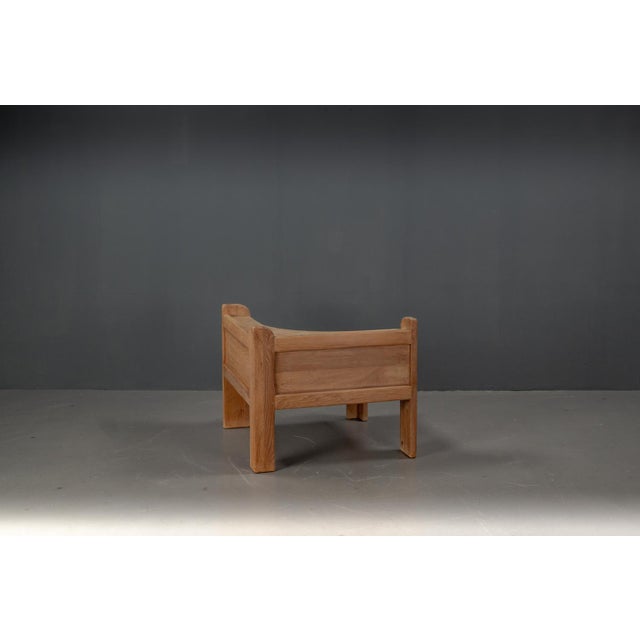 Brutalist Table in Oak Wood, 1963 For Sale - Image 9 of 18