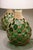 Glass 1970s Matched Pair XL Bottle Green Glass Globe Rope Macrame Net Fish Float Coastal Tiki Table Lamps Nos "New-Old-Stock" Unused For Sale - Image 7 of 13