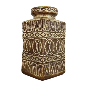 German Pottery Fat Lava Floor Vase by Bodo Mans for Bay Keramik, 1970s