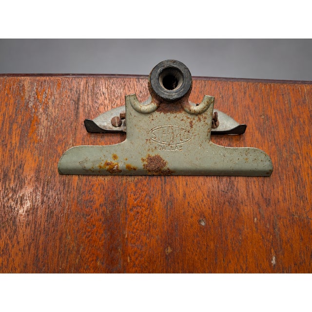 Brown Vintage Stempco Dallas Oversized Wood Storage Clipboard & Industrial Office File Box For Sale - Image 8 of 11
